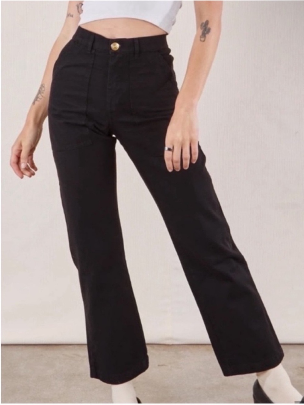 Big Bud Press Distressed Work Pants Women’s Size XX-Small In Black